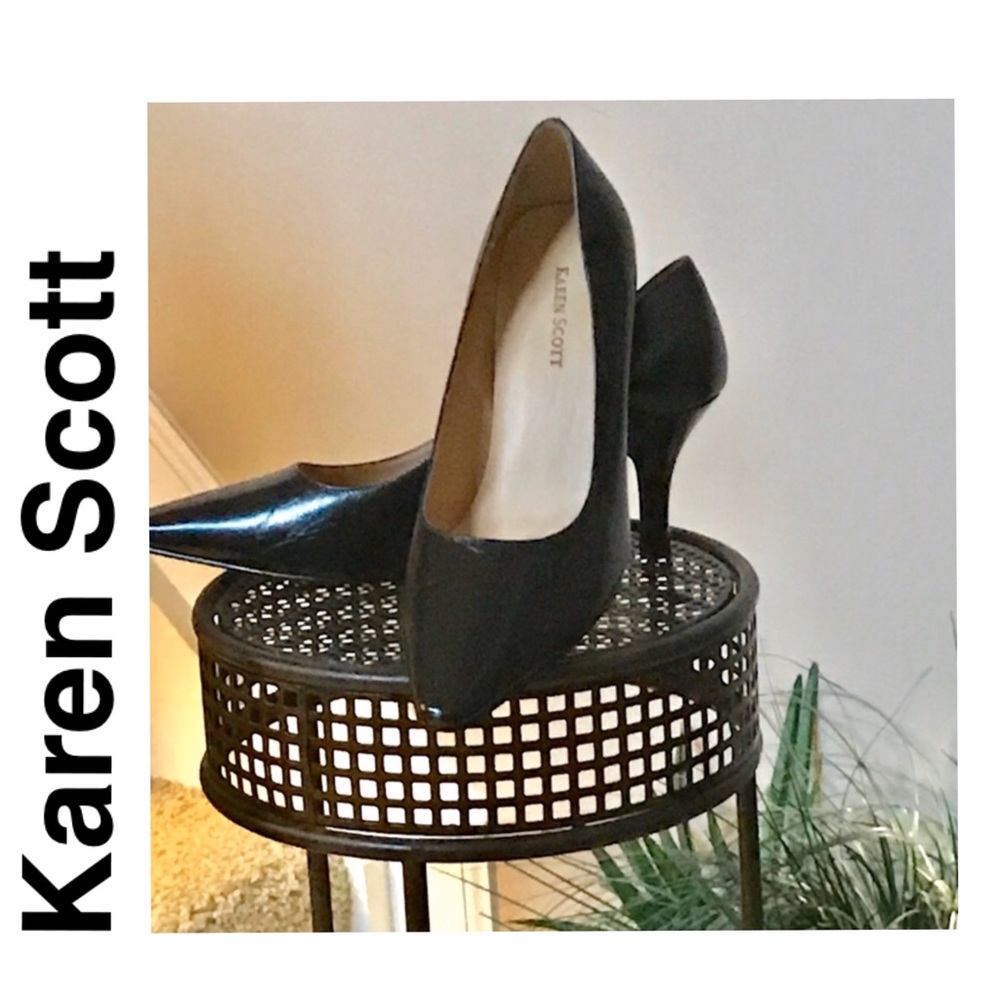 🆕 NWT! Karen Scott Black Leather Pump Size 9.5